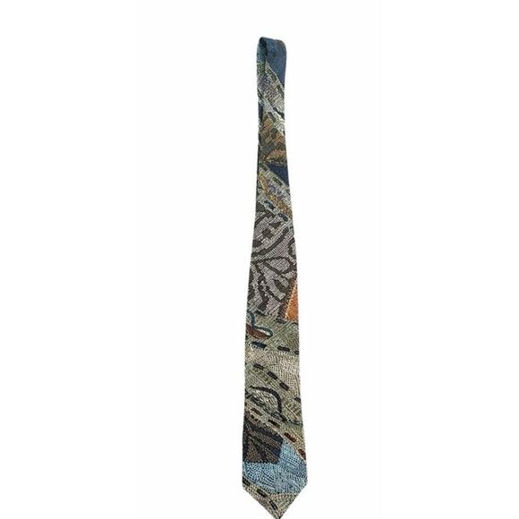 Coogi Australia Tie Mens Silk Multicolor Abstract Pattern Made in Australia Art - Picture 3 of 7